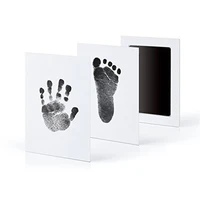 baby care non toxic baby handprint footprint imprint kit baby souvenirs casting newborn footprint ink pad infant clay toy gifts