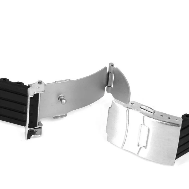 Водонепроницаемый силиконовый резиновый шикарный ремешок для наручных часов 18-24