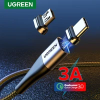 Магнитный кабель Ugreen usb-c, Micro USB, для быстрой зарядки и передачи данных, 3 А, мобильный телефон