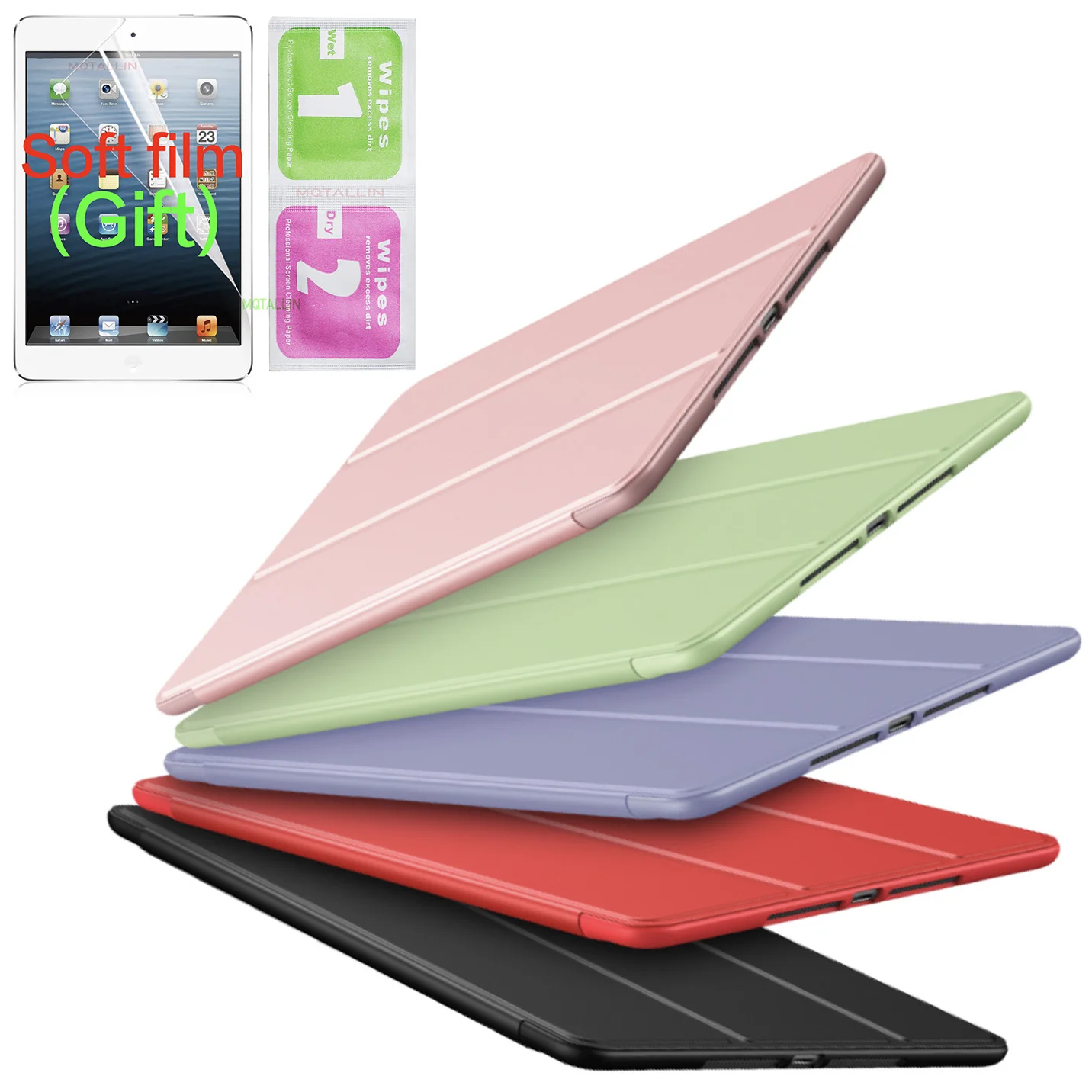 

Силиконовый чехол из искусственной кожи для iPad Air1 2 2013 2014, Чехол для iPad 9,7 дюйма 2017 2018 6-го 5-го поколения, вращающийся чехол + подарок