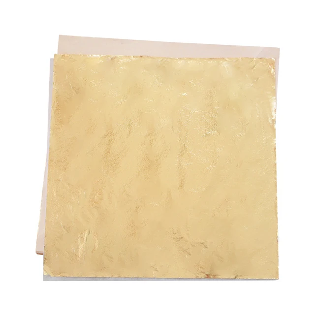 Copper Leaf Имитация золотого листа бумаги, листы золотой фольги, позолоченный медный алюминиевый лист для рукоделия, позолоченное украшение дома 100 шт 14x14 см - Цвет: Copper Leaf