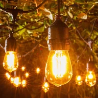 5m 10m e27 led string lights retro filament bulb outdoor lamp for wedding christmas holiday home party garden patio decoration