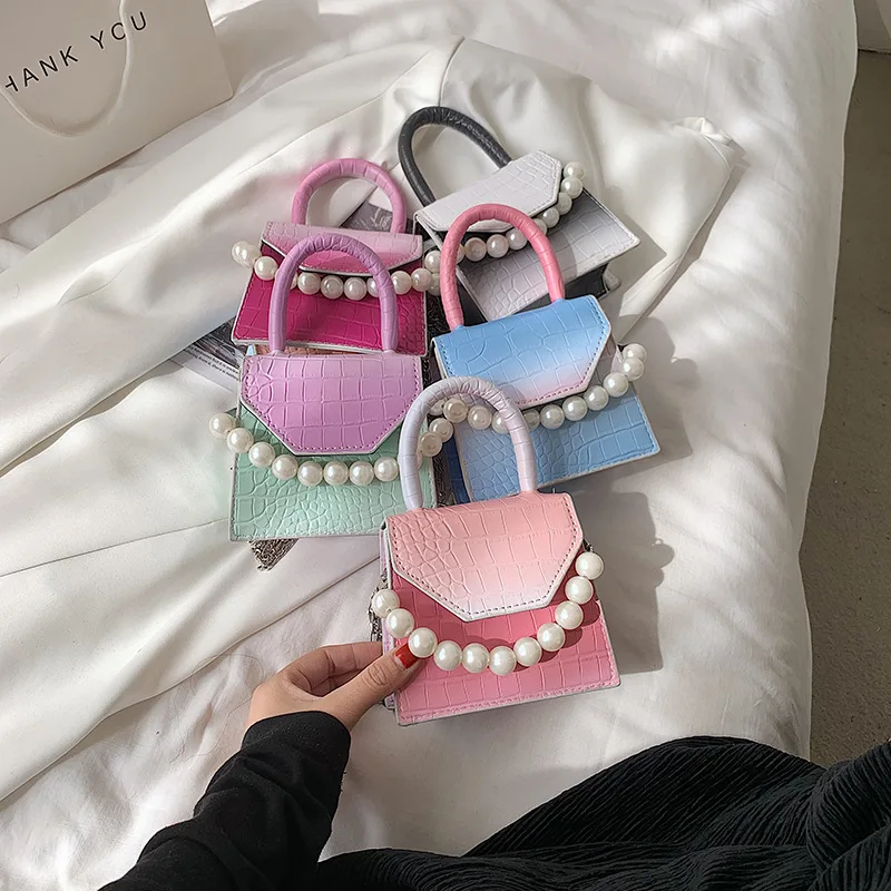 

Fashion Personality Handbags Korean Style Pearl Shoulder Bag Small Chain Crossbody Bags Exquisite Vintage Shopping Bag Literary