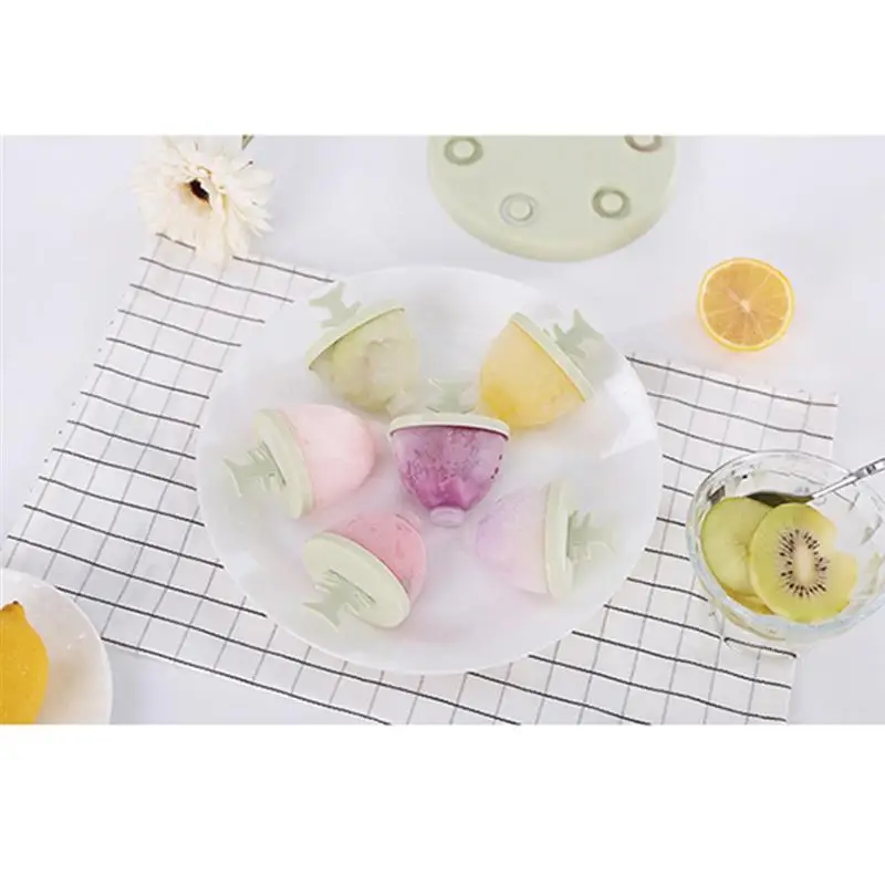 

Kapmore 1pc Food Grade Plastic Ice Cream Mold DIY Fish Shape 6-Capacity Ice Pop Mold Popsicle Mold Ice Cream Making Tools