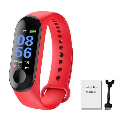 M3 Wrist Band Умный браслет с цветным экраном M4, спортивные часы с шагомером, фитнес-часы для бега, ходьбы, трекер сердечного ритма, шагомер, умный Браслет - Цвет: M3 Wrist Band