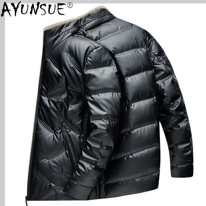 Куртка мужская зимняя пуховая водонепроницаемая с меховым воротником LXR478 |