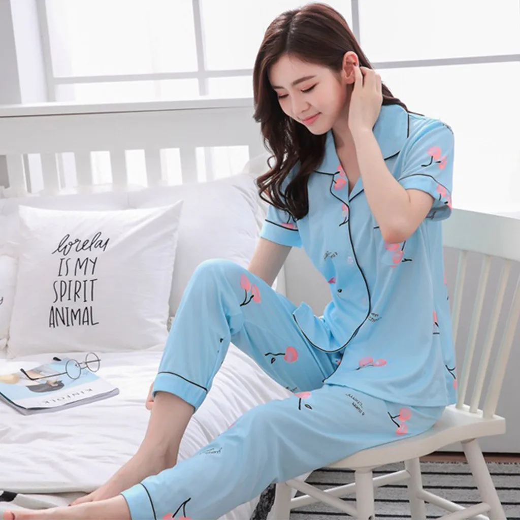 Женский Шелковый пижамный комплект атласная рубашка с длинными рукавами и штаны