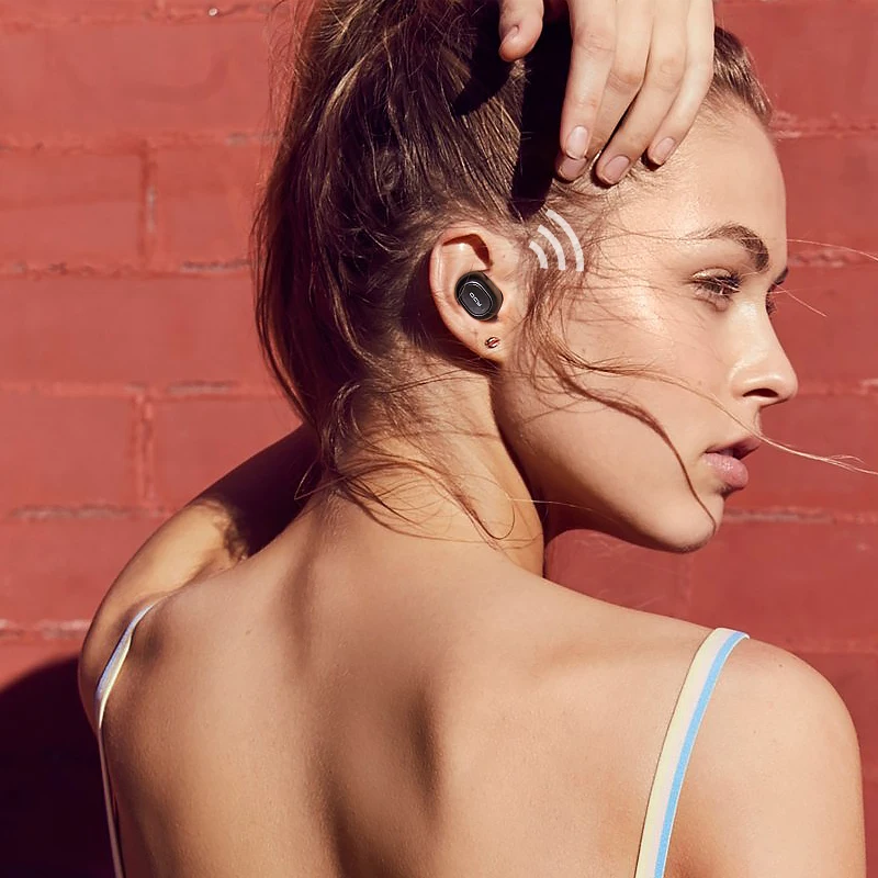 QCY T1C Новые беспроводные наушники Mini Dual Bluetooth V5.0 3D стерео звук с приложением на