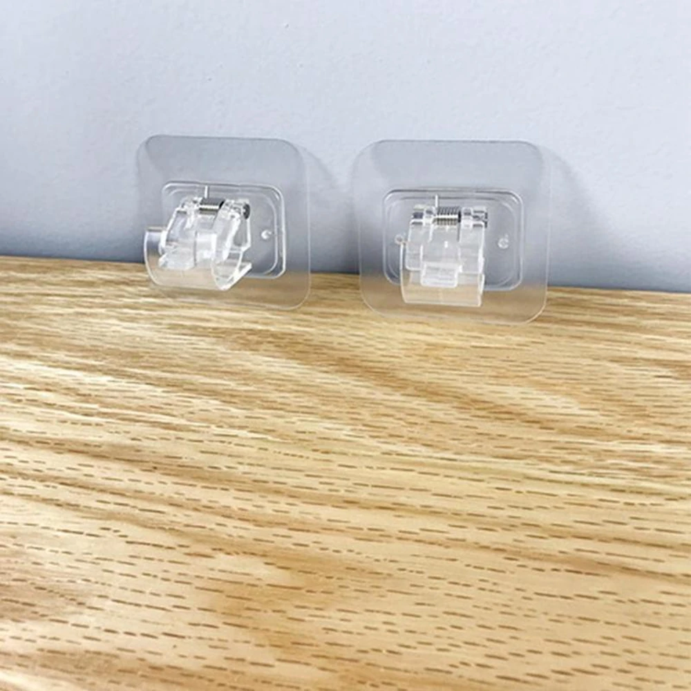 

2cs/set new powerful curtain rod hanging Retaining Clip hook shower curtain rod hanging clip bearing 3.5kg