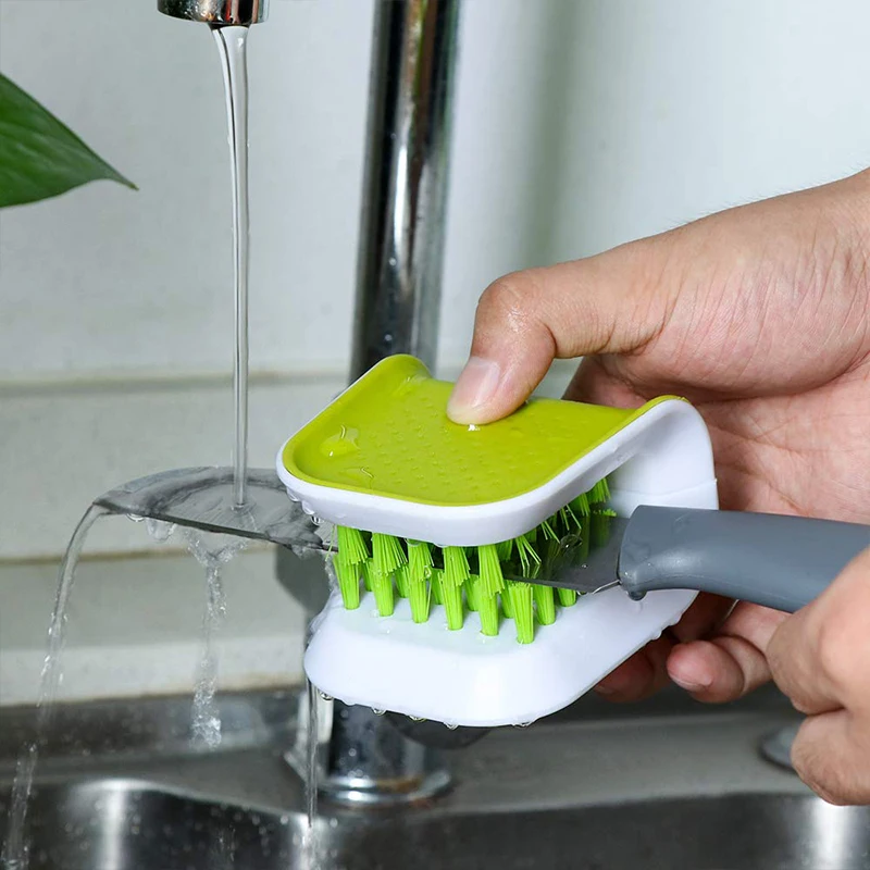 Вилки и ножи щетка столовые приборы губка кухонный нескользящий скраб чистящая