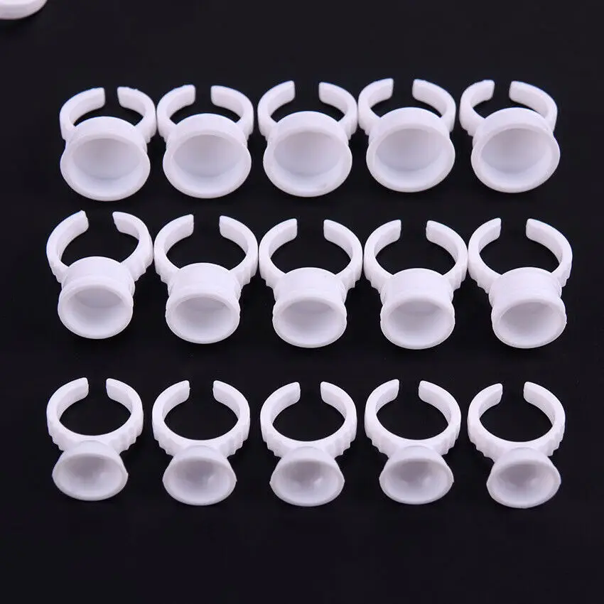 

100 клейкие кольца для наращивания ресниц, держатели для чернил