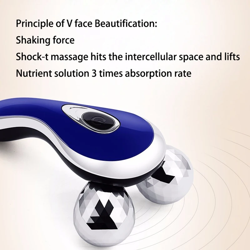 

Electric acoustic wave face thinner Portable 3D roller face lifting and tightening massage artifact Beauty instrument slimming