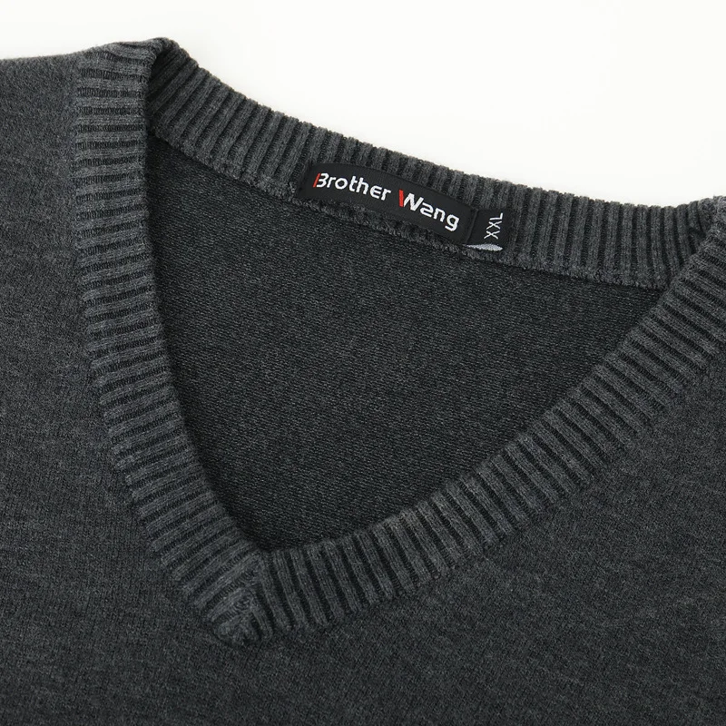 Бренд Brother Wang осенне зимний мужской вязаный жилет свитер деловой Повседневный