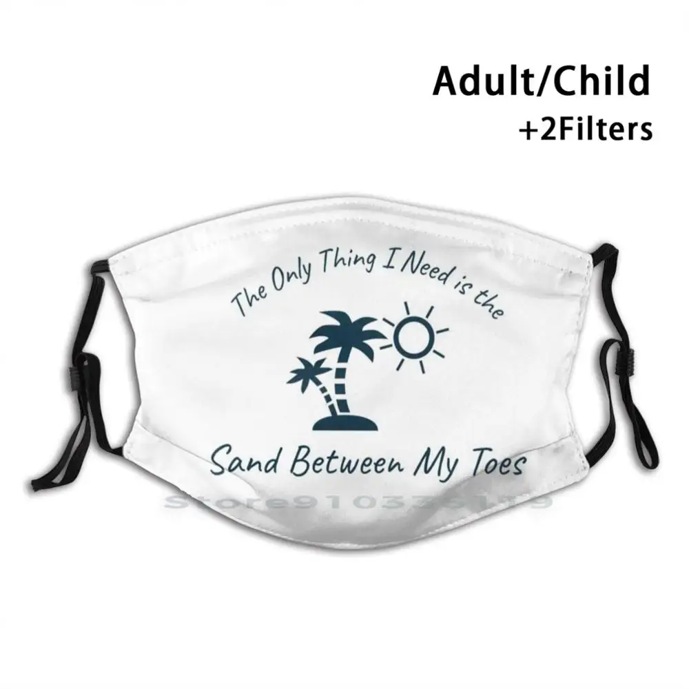 Многоразовая маска Pm2.5 с фильтром песок между моими пальцами для лица детская