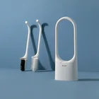 Настенная щетка для унитаза GURET, аксессуары для туалета из ТПР нейлона с двойной насадкой, набор бытовых инструментов для уборки, аксессуары для ванной комнаты