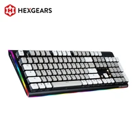 HEXGEARS GK735 Kailh BOX Switch Mechanical Keyboard 104 Key Hot Swap Waterproof Gaming Keyboard PBT Keycaps RGB Side Keyboard