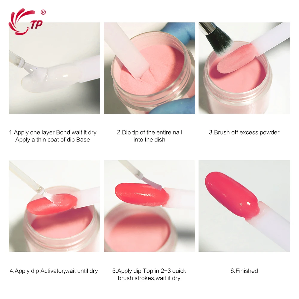 Набор пудры для ногтей TP 10 мл флуоресцентная неоновая пудра с блеском