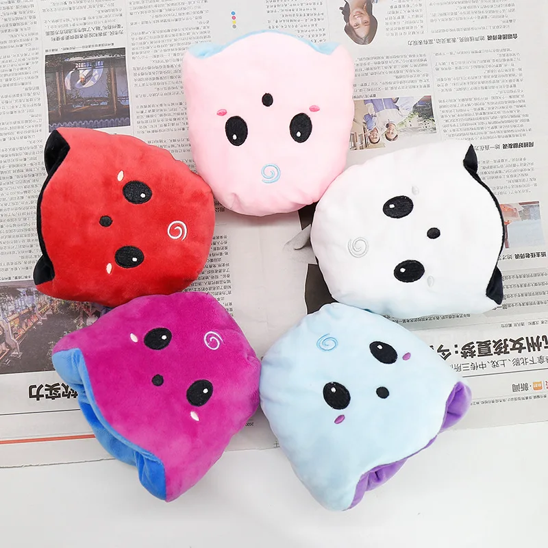 

Two-Sided Flip Plush Toys Glow Soft Pillow Home Decor Lovely Halloween Ghost Pumpkin Doll Keychain Accessories