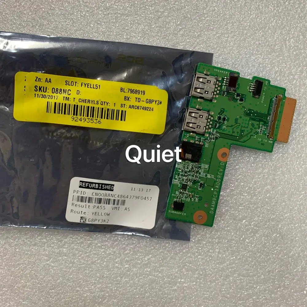 

Бесплатная доставка, оригинальная маленькая USB-плата для DELL Inspiron 15-7559 5577 7557 5576 0088NC 088NC