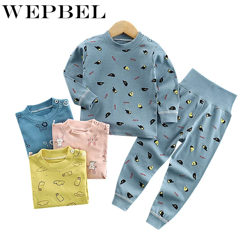 WEPBEL/хлопковое зимнее термобелье для маленьких детей Детские подштанники с