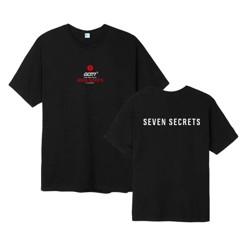 KPOP GOT7 семь секреты футболка унисекс с короткими рукавами летний Повседневный Топ