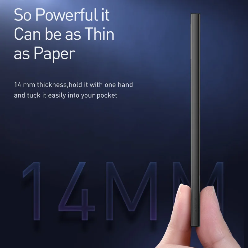 Baseus Power Bank 10000 мАч с 20 Вт Быстрая зарядка PD батарея Портативное зарядное