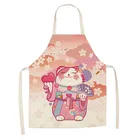 Фартук-кимоно с рисунком кошки для детей, Детский фартук, Детский фартук на заказ, мужской кухонный фартук, фартуки для женщин, кухонный фартук