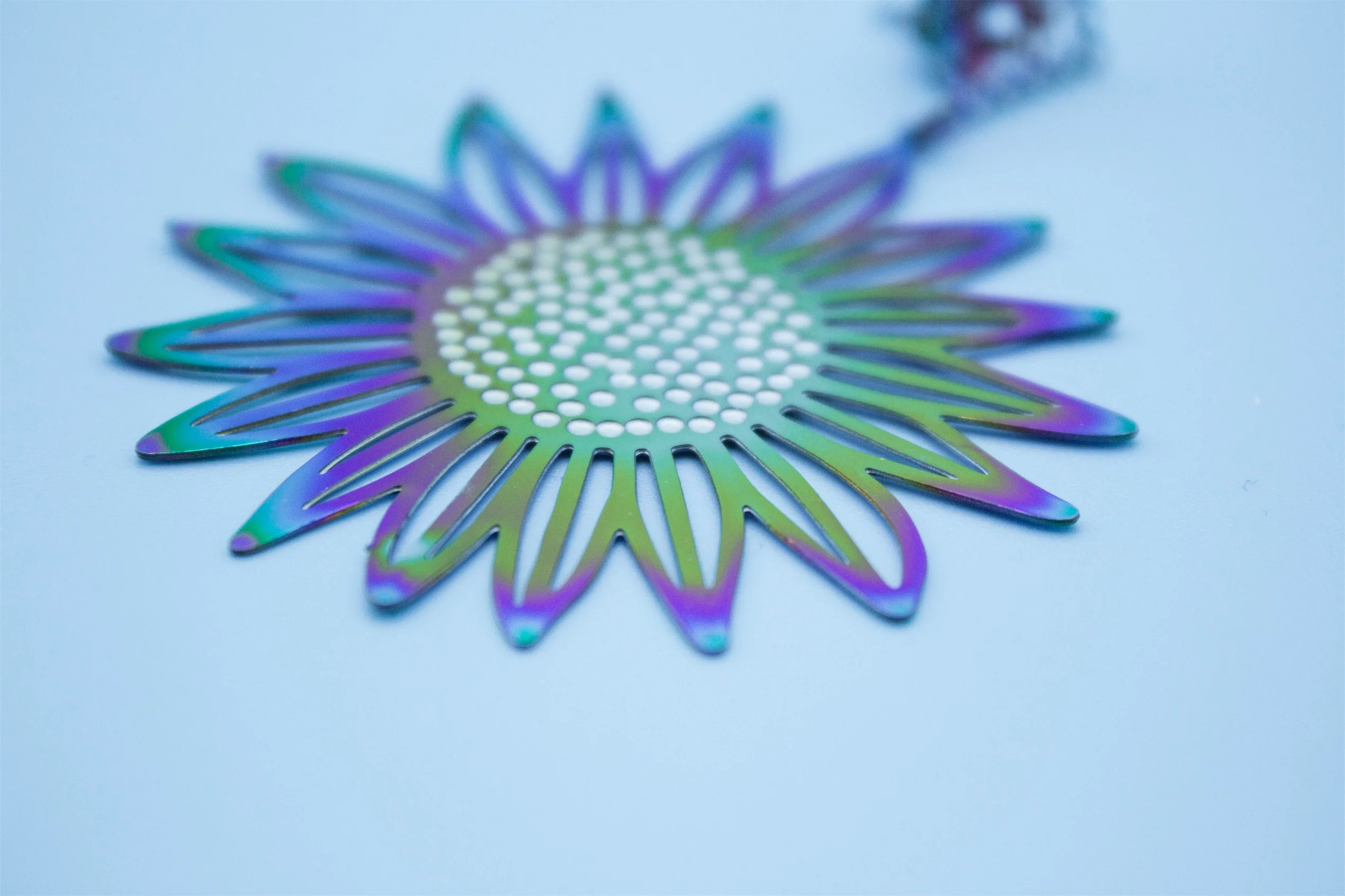 Градиентные Разноцветные серьги с большим цветком для женщин хризантемами