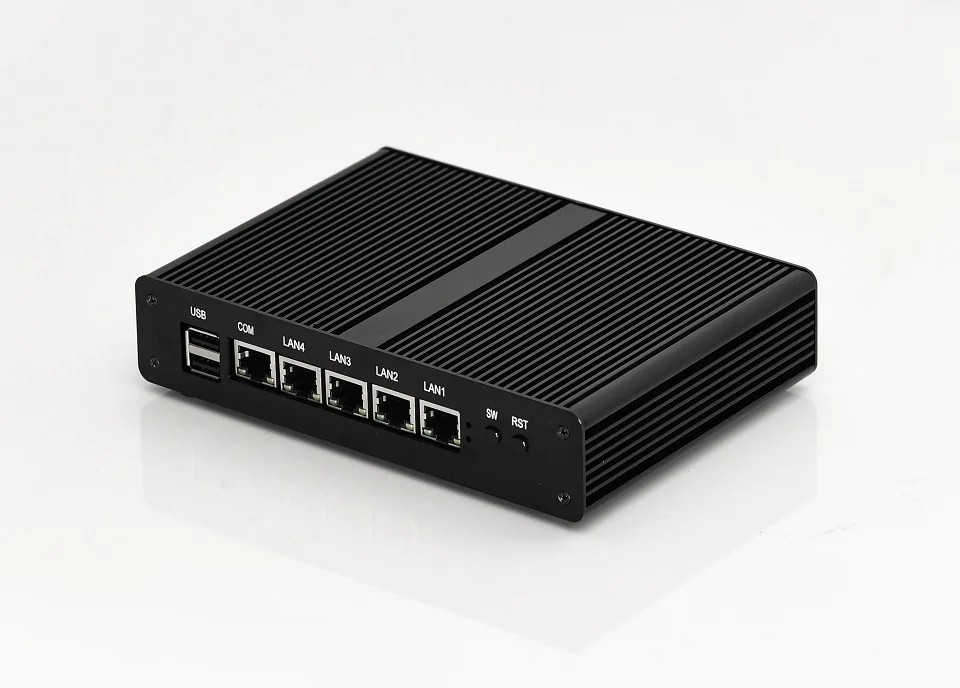 Мини ПК 4 ядра Celeron J1900 4 LAN маршрутизатор брандмауэра безвентиляторный J1800 Мини компьютер Deaktop Windows 10/8/7/Vista Partaker I5