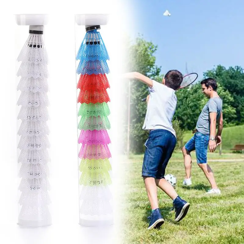 

12Pcs Badminton Foam Ball Head Durable Plastic Shuttlecock Gym Exercise Sport Training Supplies