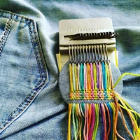 creative small braider handlooms speedweve darning needle mini personalized knitting machine metal loom diy weaving tool