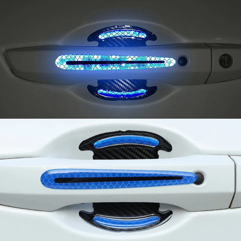 Светоотражающая наклейка для защиты ручки автомобиля предупреждающие полосы