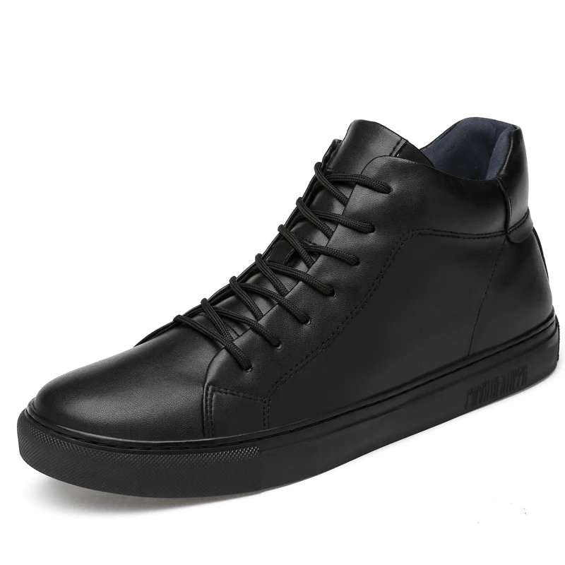 

Мужские брендовые дизайнерские зимние ботинки в английском стиле, теплые хлопковые ботильоны, ботинки из коровьей кожи с мехом, обувь на пл...