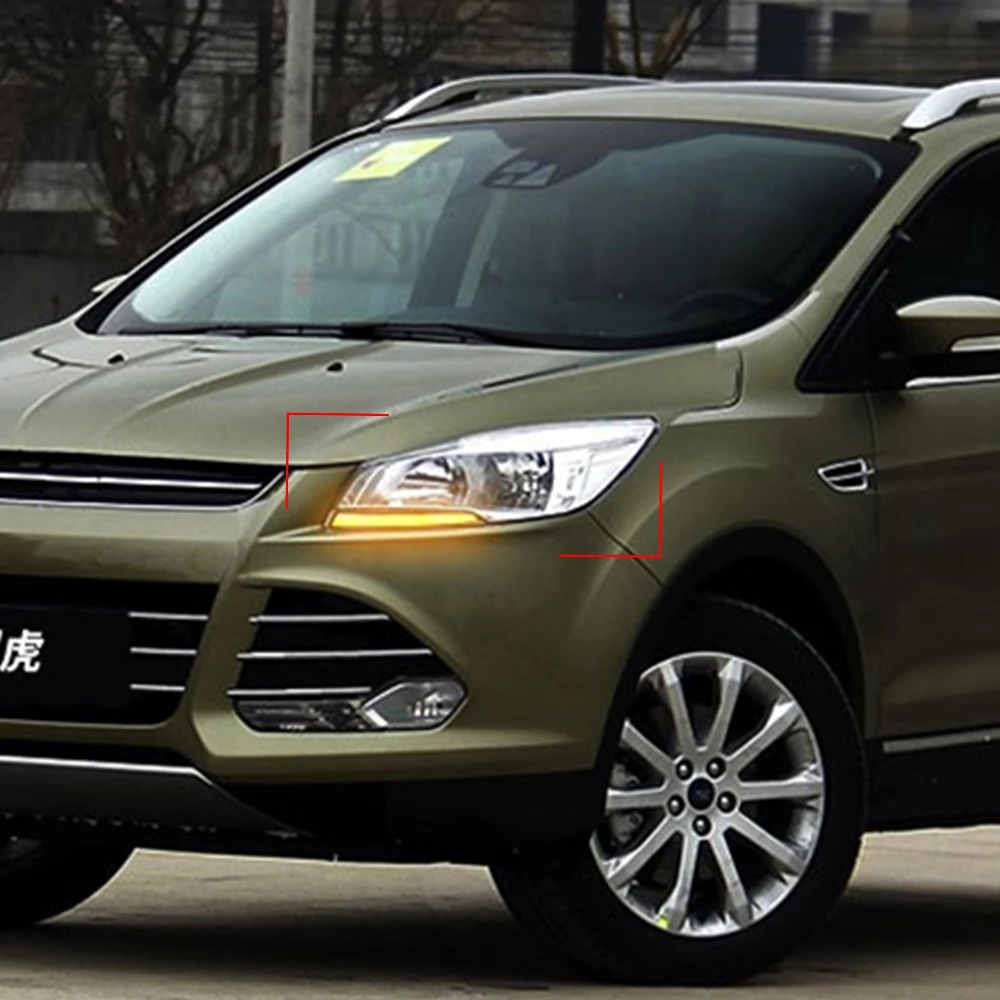 1 пара для Ford Kuga Escape 2013 2014 2015 2016 дневной ходовой светильник DRL светодиодный
