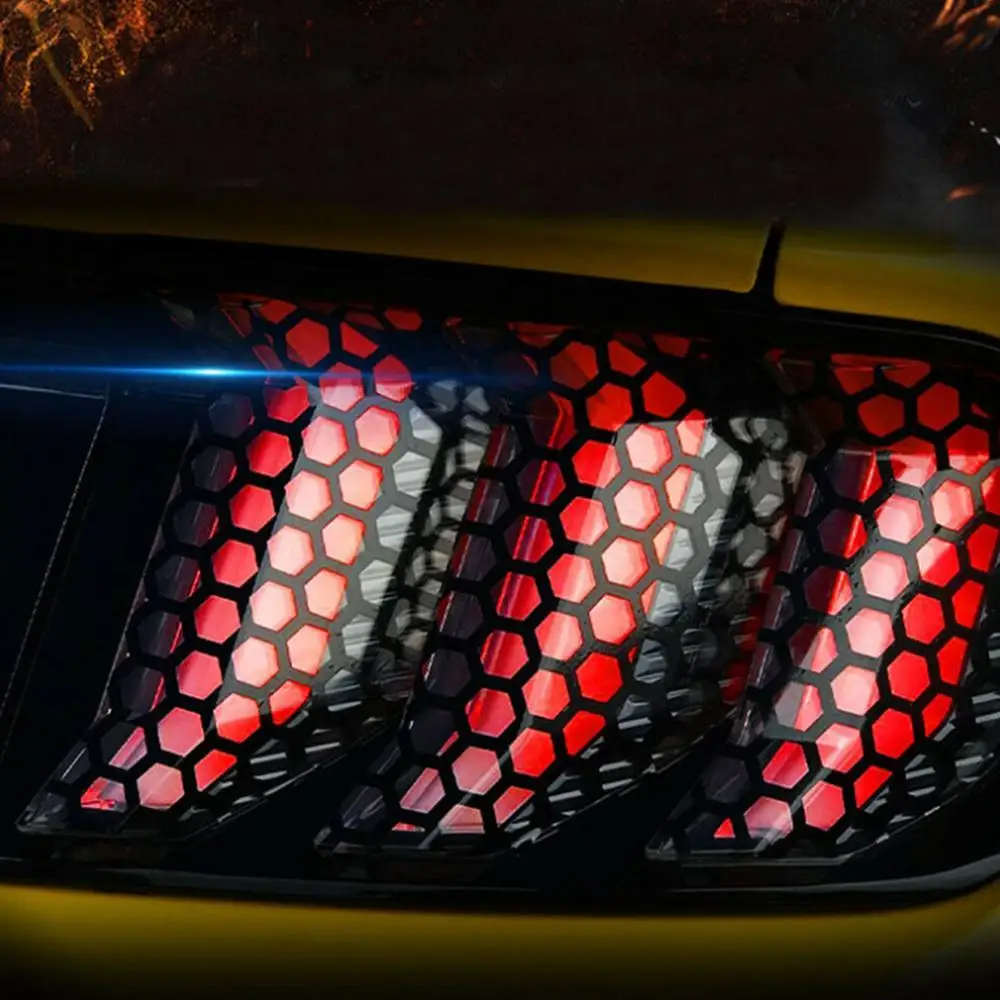 6 шт. задний светильник лампа сотовые наклейки черный подходит для Ford Mustang 2015-2017 |