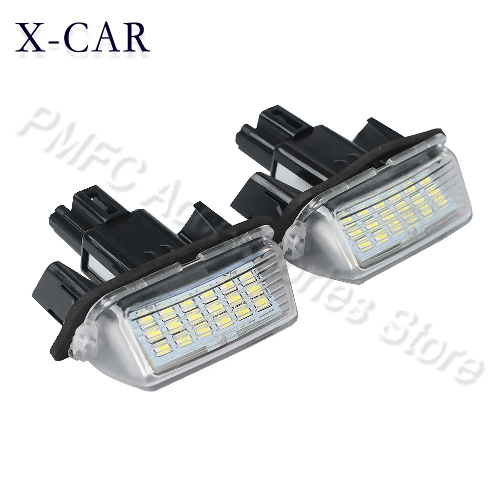 

X-CAR 2PCS License Plate Light LED for Toyota Camry 50 Yaris Plate Lights Number For Peugeot For Citroen 207 306 307 406 407 C3