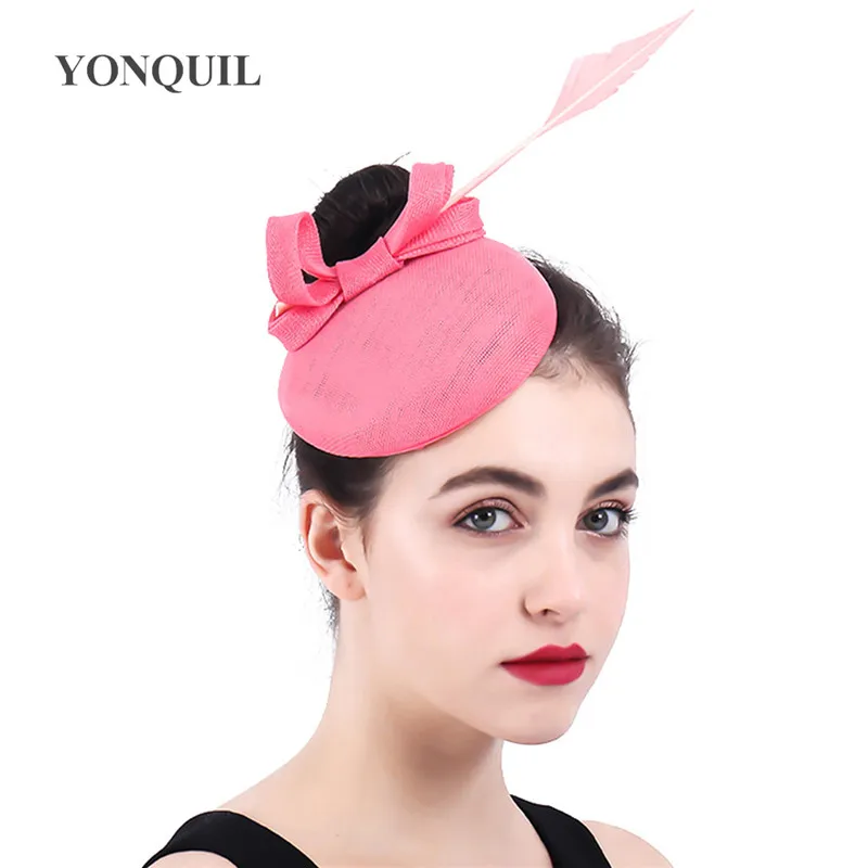 Элегантные женские вуалетки с перьями для праздника шляпы свадьбы головной убор