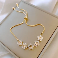 arlie luxury super shine zircon flower bracelet for women fashion jewelry high end cz crystal adjustable wedding bridal bracelet