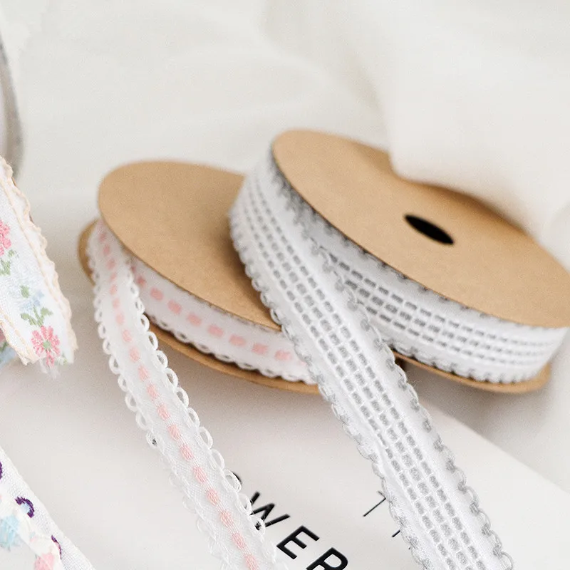 5 ярдов винтажная Этническая вышитая кружевная лента атласная Цветочная