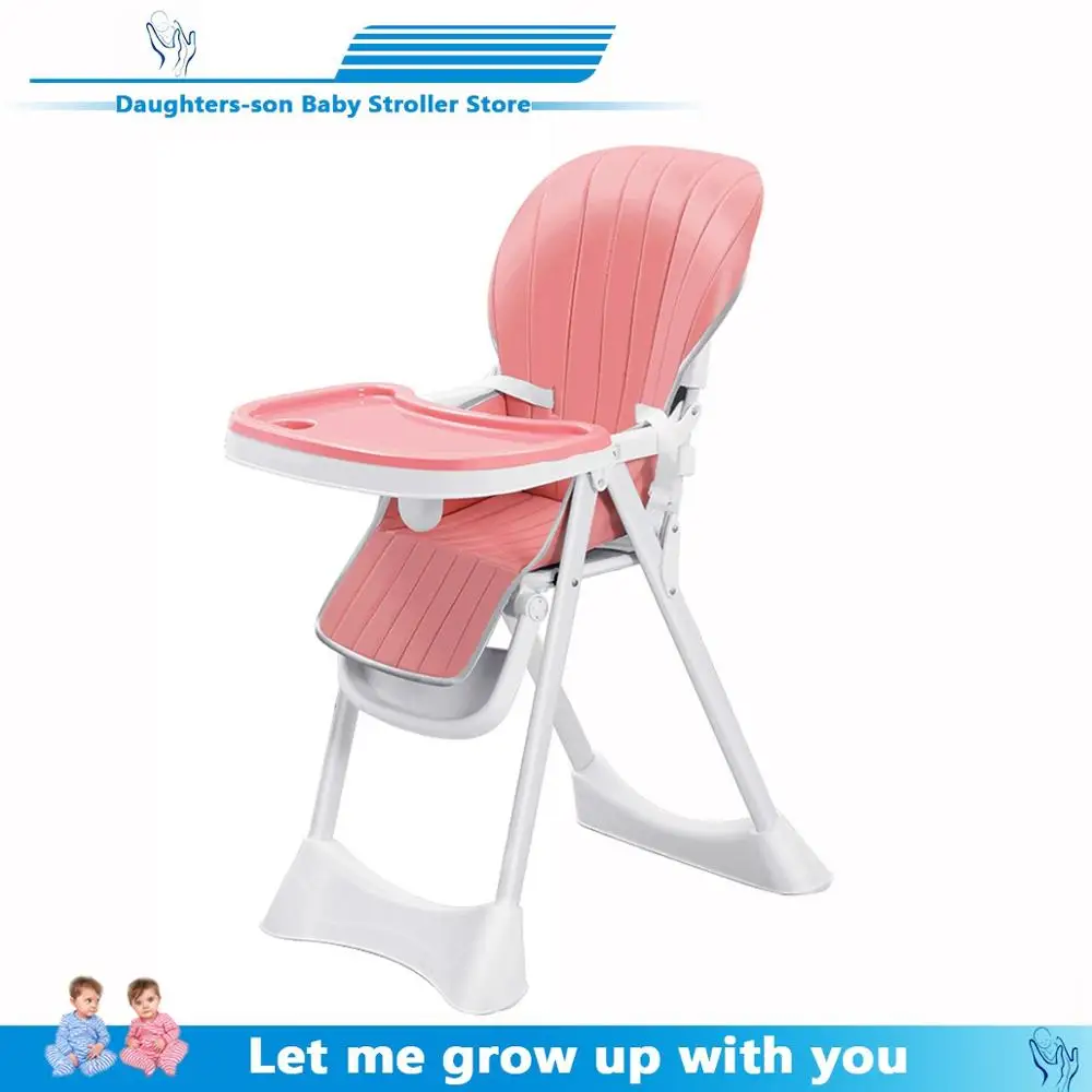 PU portable baby seat dinner table multifunction adjustable folding chairs for children Russian free shipping | Мать и ребенок