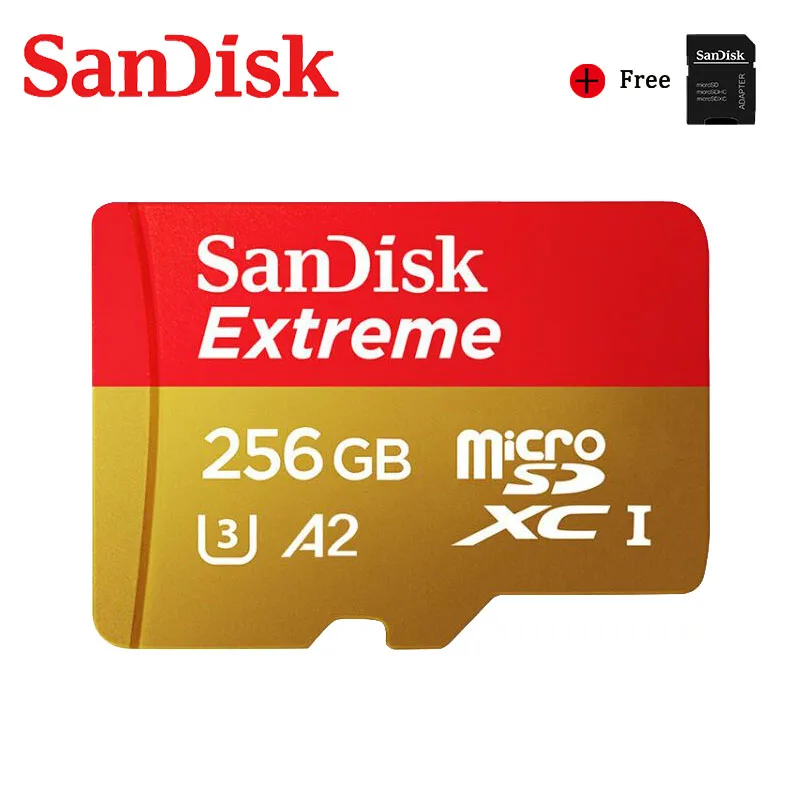 Карта памяти Micro SD Sandisk для телефона A2 A1 V30 U3 4K карта флэш-памяти 64 ГБ 32 TF-карта 128