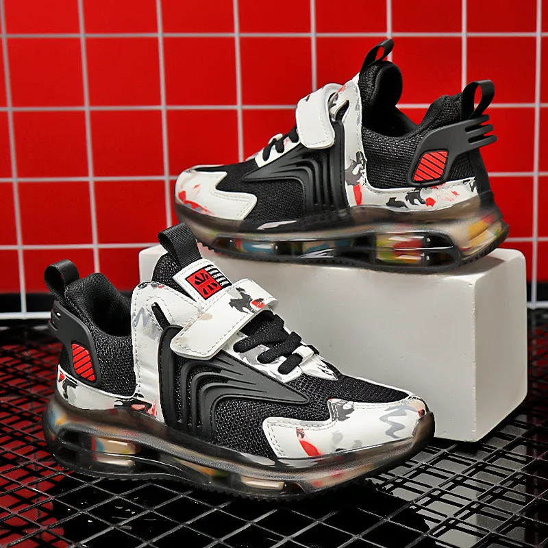 JIEMIAO 2021 New Fashion Kids Sport Shoes Comfortable Boys Running Sneakers Breathable Non-slip Children Casual Shoes Light Soft