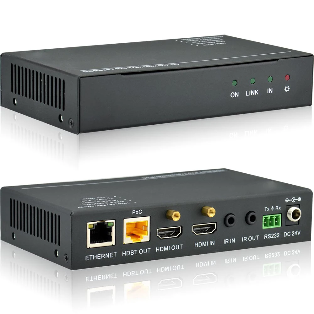Профессиональный 4K HDMI удлинитель HDBaseT(RJ45+ HDMI петля) RS232 BI-direction IR управление, POC HDCP CEC 4K X 2 K/60 M 1080 P/90 M(TX+ RX