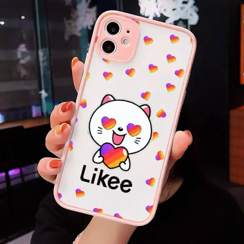 

likee-2 Phone Case Matte For iPhone 12 Mini 11 Pro XR XS Max 7 8 Plus X Hard PC Back Cover