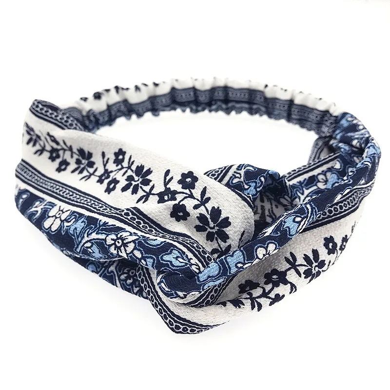 Женская этническая повязка на голову с узлом элегантный головной убор для