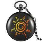Японские Аниме комиксы стиль Hign конец карманные часы Мужские кварцевые часы лицо Портативный кулон сплав ожерелье в подарок на день рождения для мальчика