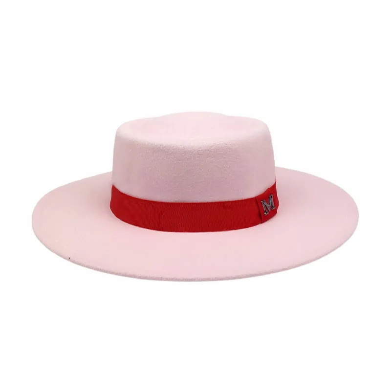 Шляпа Женская шерстяная в британском стиле ретро Осень-зима однотонная черная