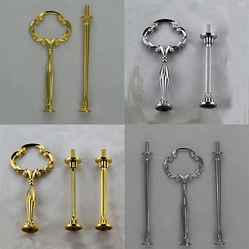 1 комплект 2 или 3 яруса стойка с ручкой для тарелок торта Корона металлическими