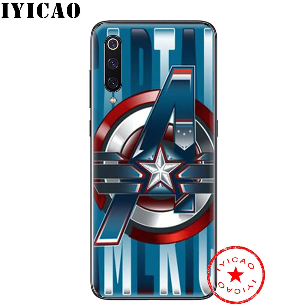 IYICAO с рисунком мстители от Marvel мягкий чехол для Xiaomi mi A3 A2 A1 8 Lite 9 Se макс 3 F1 5X6X6 CC9 CC9e 9T