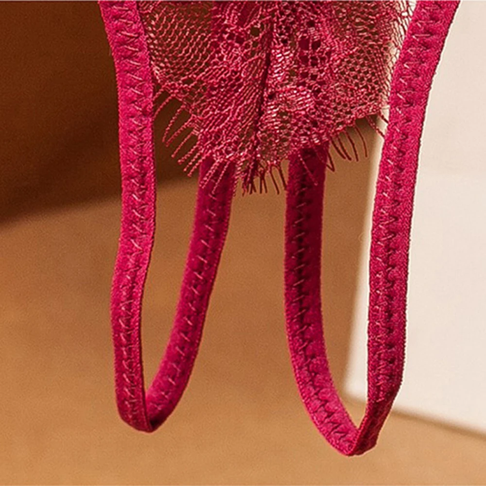 Кружевные сексуальные женские трусики с перекрестными бретельками